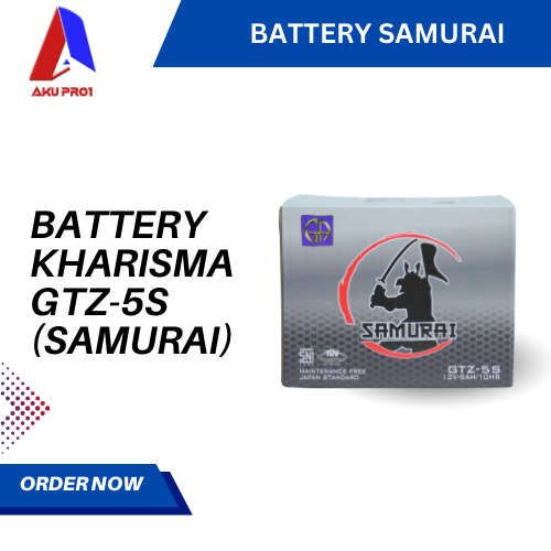 AKI / BATTERY KHARISMA GTZ5S SAMURAI (12V-5AH/10HR)