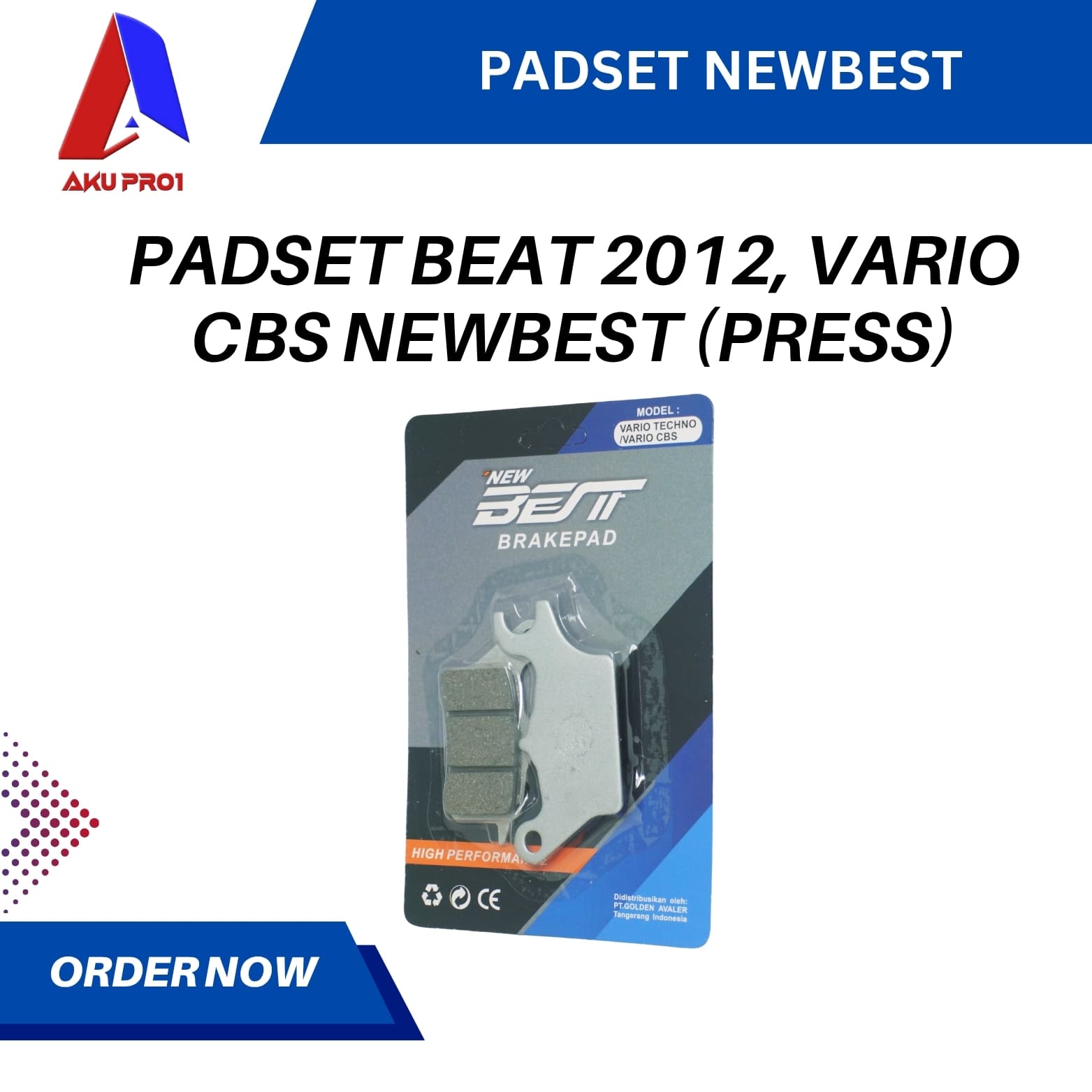 PADSET / DISPAD KAMPAS CAKRAM BEAT 2012, VARIO CBS, BEAT F1, BEAT POP, BEAT ESP 2016 (F) NEW BEST - Gambar 2