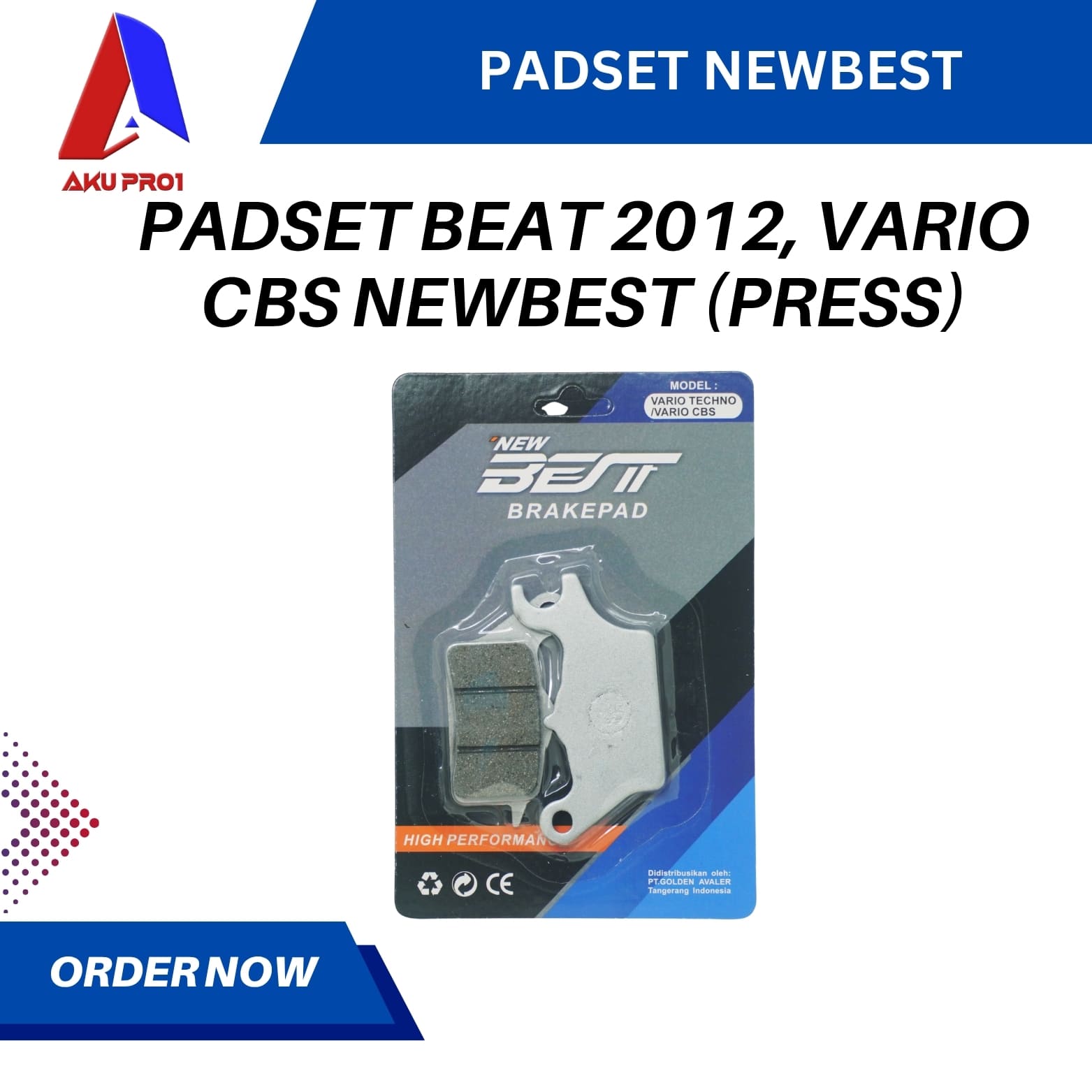 PADSET / DISPAD KAMPAS CAKRAM BEAT 2012, VARIO CBS, BEAT F1, BEAT POP, BEAT ESP 2016 (F) NEW BEST