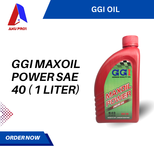 OLI GGI MAXOIL POWER / ENGINE OIL SAE 40 API SF/CD (1 LITER) - Gambar 2