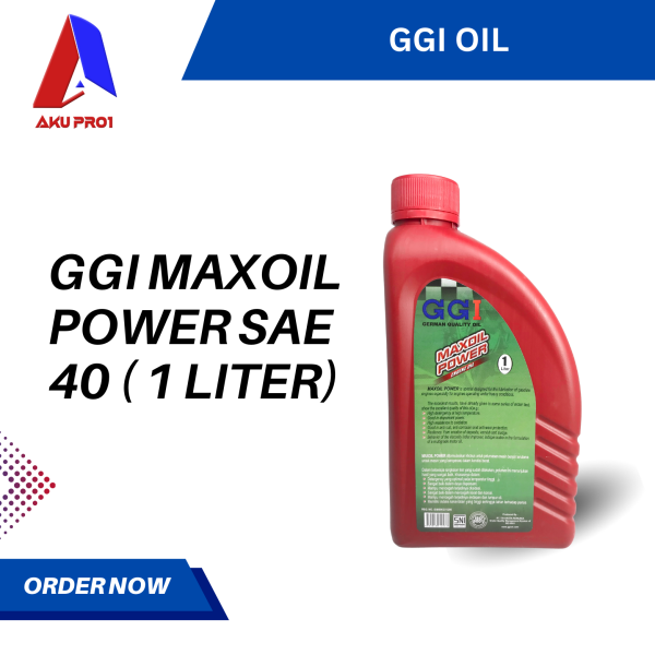 OLI GGI MAXOIL POWER / ENGINE OIL SAE 40 API SF/CD (1 LITER) - Gambar 3