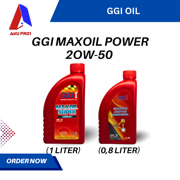 OLI GGI MAXOIL SUPER / GASOLINE ENGINE OIL SAE 20W-50 API SG/CF (0,8 LITER / 1 LITER)