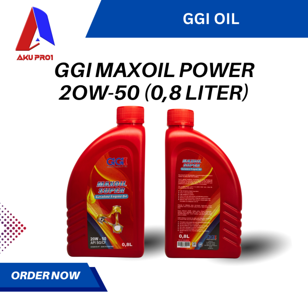 OLI GGI MAXOIL SUPER / GASOLINE ENGINE OIL SAE 20W-50 API SG/CF (0,8 LITER / 1 LITER) - Gambar 2