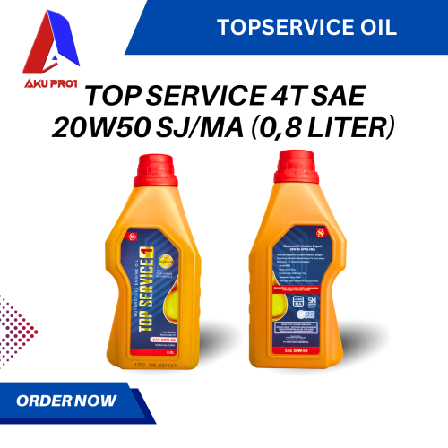 OLI 4T MESIN MOTOR MANUAL OIL TOP SERVICE 1 0,8 LITER / 800 ML HONDA YAMAHA (SAE 20W50 SJ/MA)