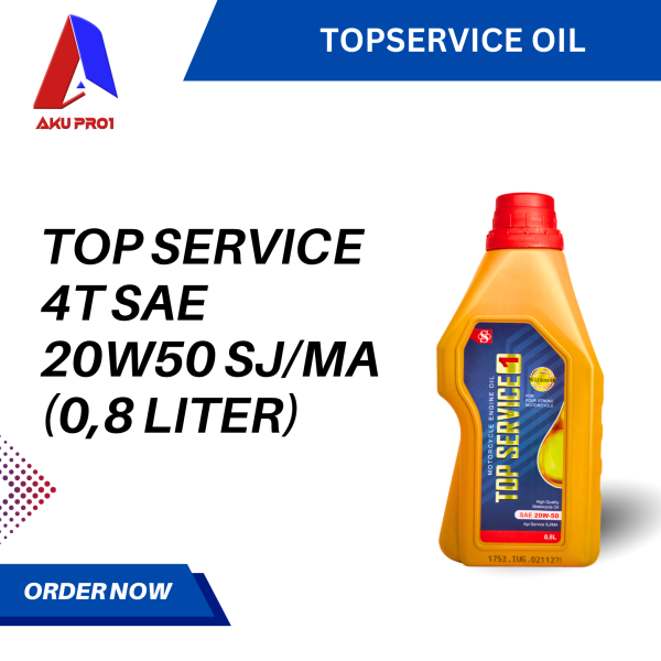 OLI 4T MESIN MOTOR MANUAL OIL TOP SERVICE 1 0,8 LITER / 800 ML HONDA YAMAHA (SAE 20W50 SJ/MA) - Gambar 3