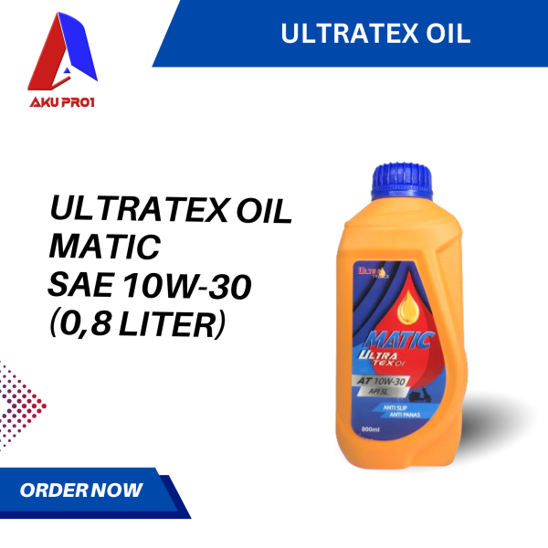 OLI MATIC MESIN MOTOR MATIC ULTRATEX OIL 0,8 LITER / 800 ML HONDA YAMAHA (SAE 10W-30) - Gambar 3