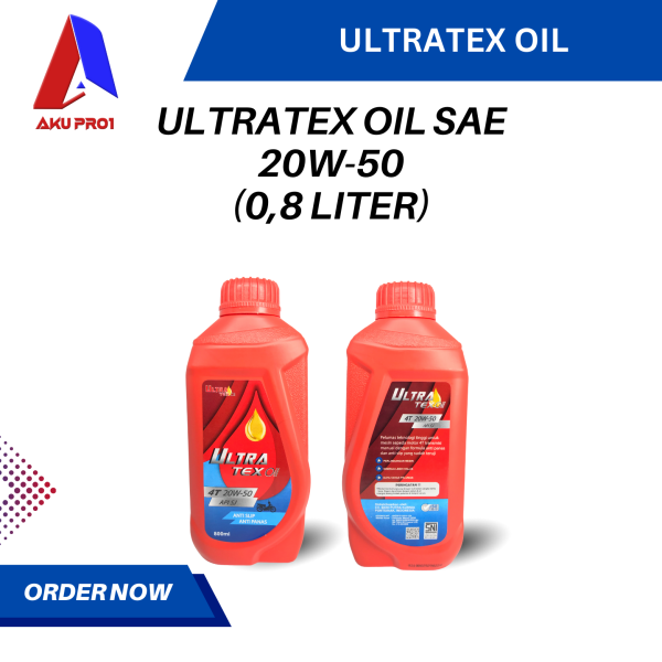 OLI 4T MESIN MOTOR MANUAL ULTRATEX OIL 1 0,8 LITER / 1 LITER HONDA YAMAHA (SAE 20W-50) - Gambar 2