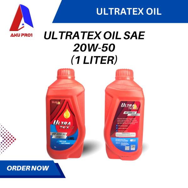 OLI 4T MESIN MOTOR MANUAL ULTRATEX OIL 1 0,8 LITER / 1 LITER HONDA YAMAHA (SAE 20W-50) - Gambar 3