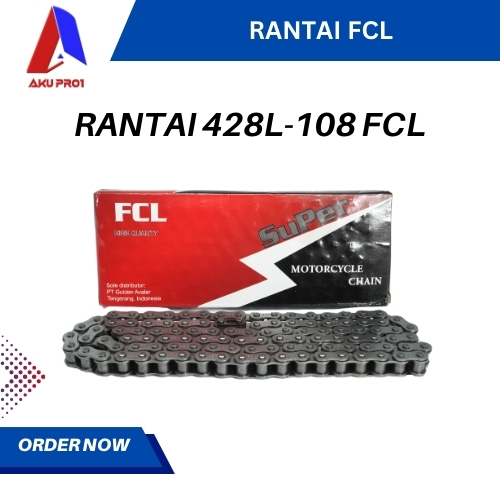 RANTAI SEPEDA MOTOR FCL 428L-108L WIN, GL100, KAZE, JUPITER Z NEW
