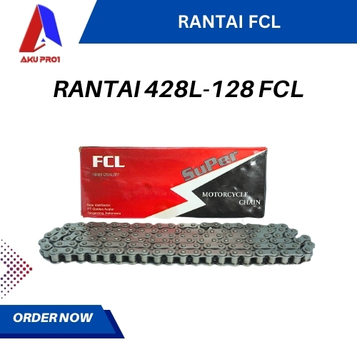 RANTAI SEPEDA MOTOR FCL 428L-128L RX KING, RXKING, SCORPIO, VIXION, MEGA PRO, SATRIA FU