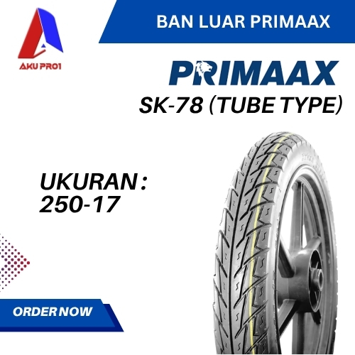 BAN LUAR MOTOR PRIMAAX SK78 UKURAN 250-17 BAN MOTOR BEBEK
