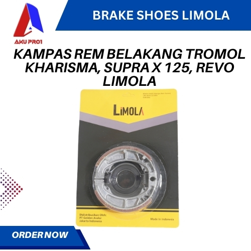 KAMPAS REM BELAKANG TROMOL KHARISMA, SUPRA X 125, REVO LIMOLA