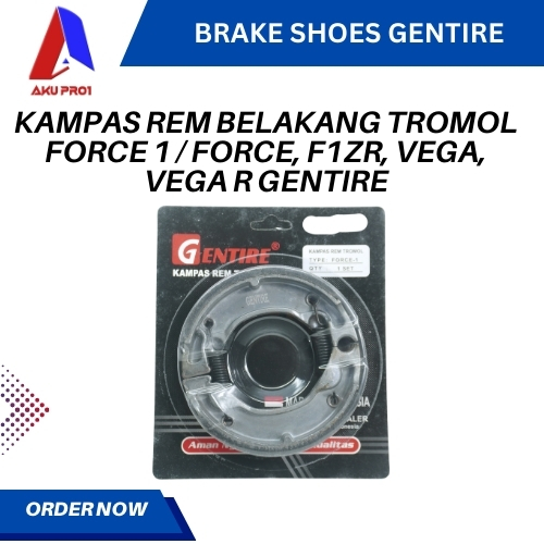 KAMPAS REM BELAKANG TROMOL FORCE 1 / FORCE, F1ZR, VEGA, VEGA R GENTIRE