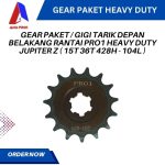 GEAR PAKET / GIGI TARIK DEPAN BELAKANG RANTAI PRO1 HEAVY DUTY JUPITER Z ( 15T 36T 428H - 104L ) - Gambar 3