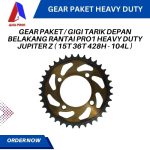 GEAR PAKET / GIGI TARIK DEPAN BELAKANG RANTAI PRO1 HEAVY DUTY JUPITER Z ( 15T 36T 428H - 104L ) - Gambar 4