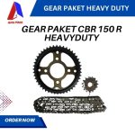 GEAR PAKET PRO1 PREMIUM HEAVY DUTY / GIGI TARIK DEPAN BELAKANG RANTAI CBR 150R ( 15T/46T - 428H - 126L ) - Gambar 2