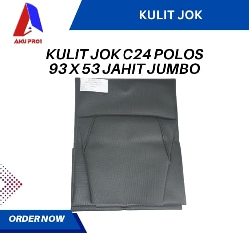 SARUNG / COVER KULIT JOK C24 POLOS 93 X53 JAHIT JUMBO, HITAM / BLACK