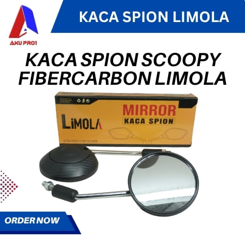 KACA SPION STANDAR HONDA SCOOPY (FIBER CARBON) LIMOLA