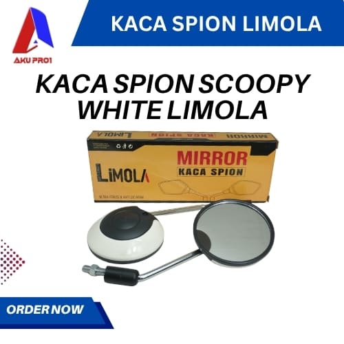KACA SPION STANDAR HONDA SCOOPY (WHITE) LIMOLA