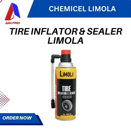 TIRE INFLATOR & SEALER LIMOLA / POMPA BAN DARURAT + CAIRAN ANTI BOCOR (450 ML)