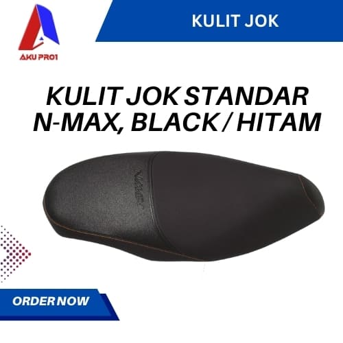 SARUNG / COVER KULIT JOK STANDAR N-MAX, BLACK / HITAM