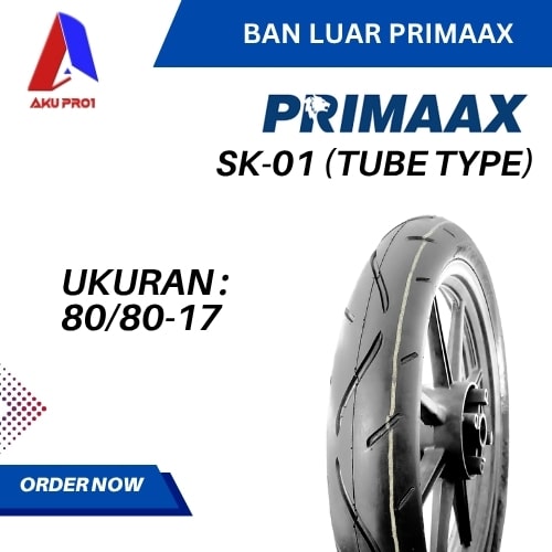 BAN LUAR MOTOR PRIMAAX SK01 UKURAN 80/80-17 BAN MOTOR BEBEK