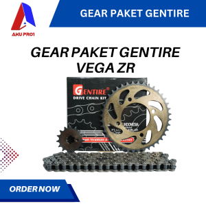 GEAR PAKET GENTIRE / GIGI TARIK DEPAN BELAKANG RANTAI VEGA ZR ( 15T/40T - 428H - 108L )
