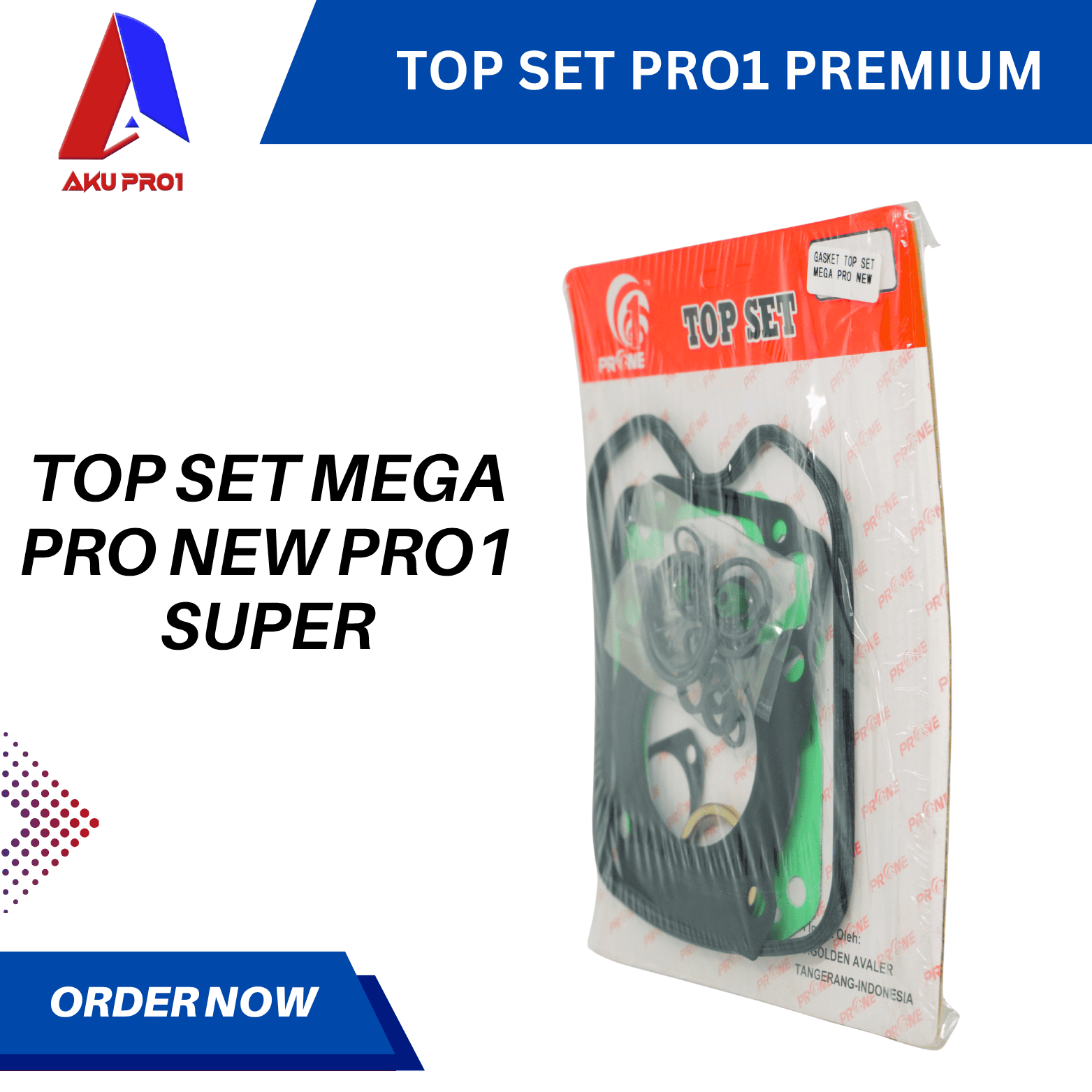 TOP SET / TOPSET MEGAPRO NEW GASKET PAKING PRO1 SUPER - Gambar 3