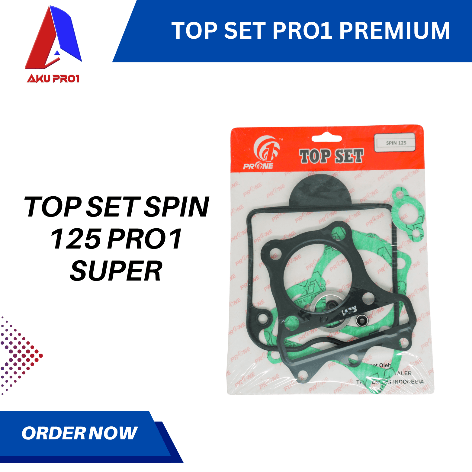 TOP SET / TOPSET SPIN 125 GASKET PAKING PRO1 SUPER
