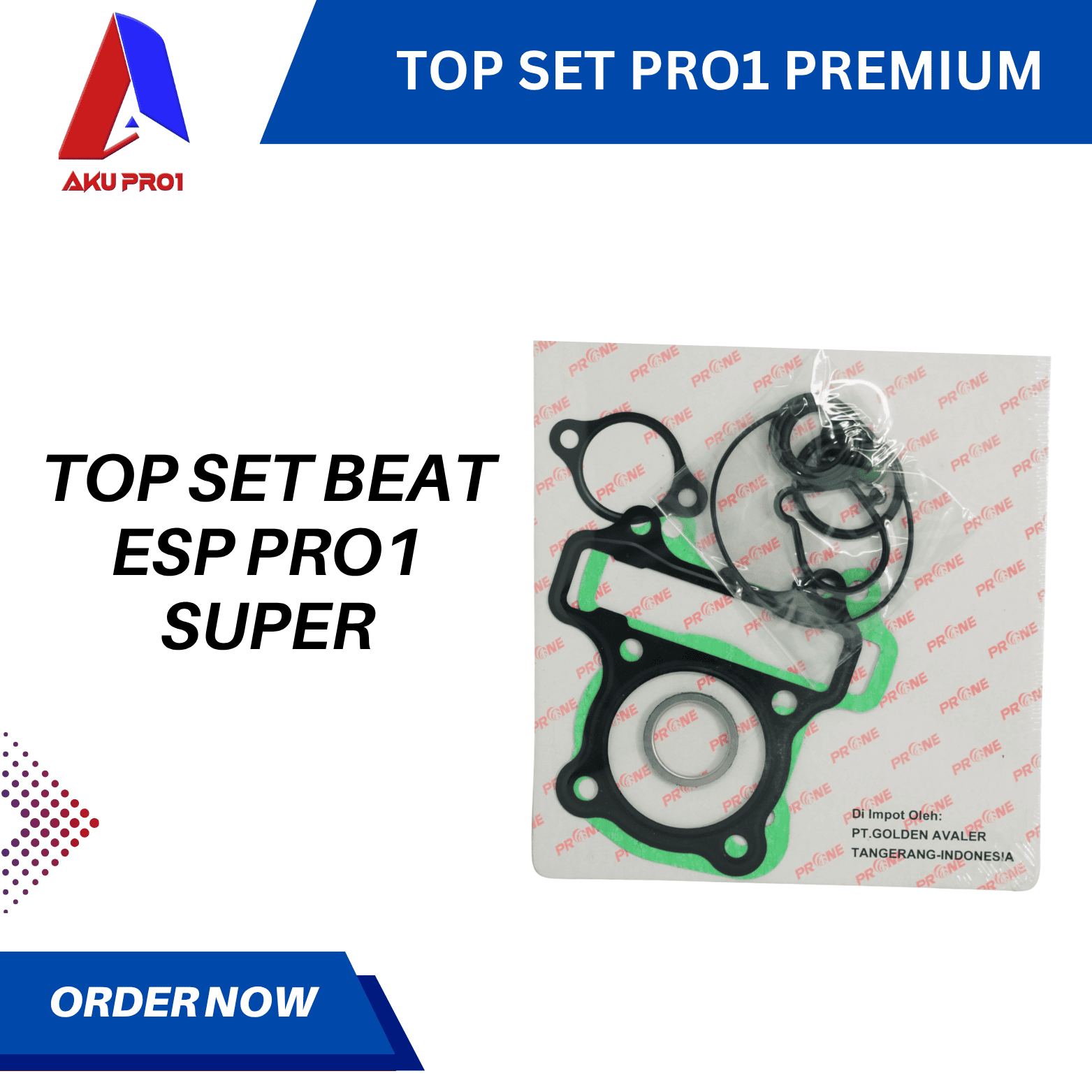 TOP SET / TOPSET BEAT ESP GASKET PAKING PRO1 SUPER - Gambar 2