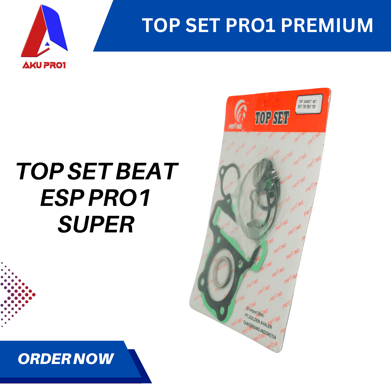 TOP SET / TOPSET BEAT ESP GASKET PAKING PRO1 SUPER - Gambar 3