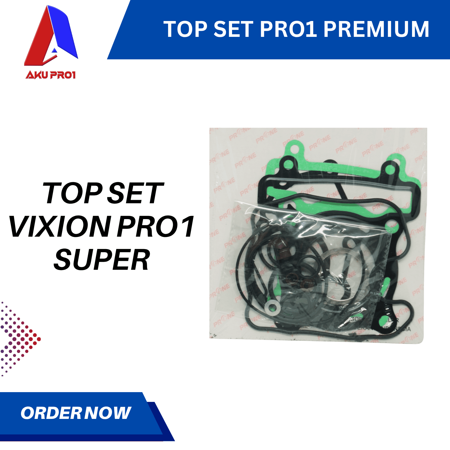 TOP SET / TOPSET VIXION GASKET PAKING PRO1 SUPER - Gambar 2