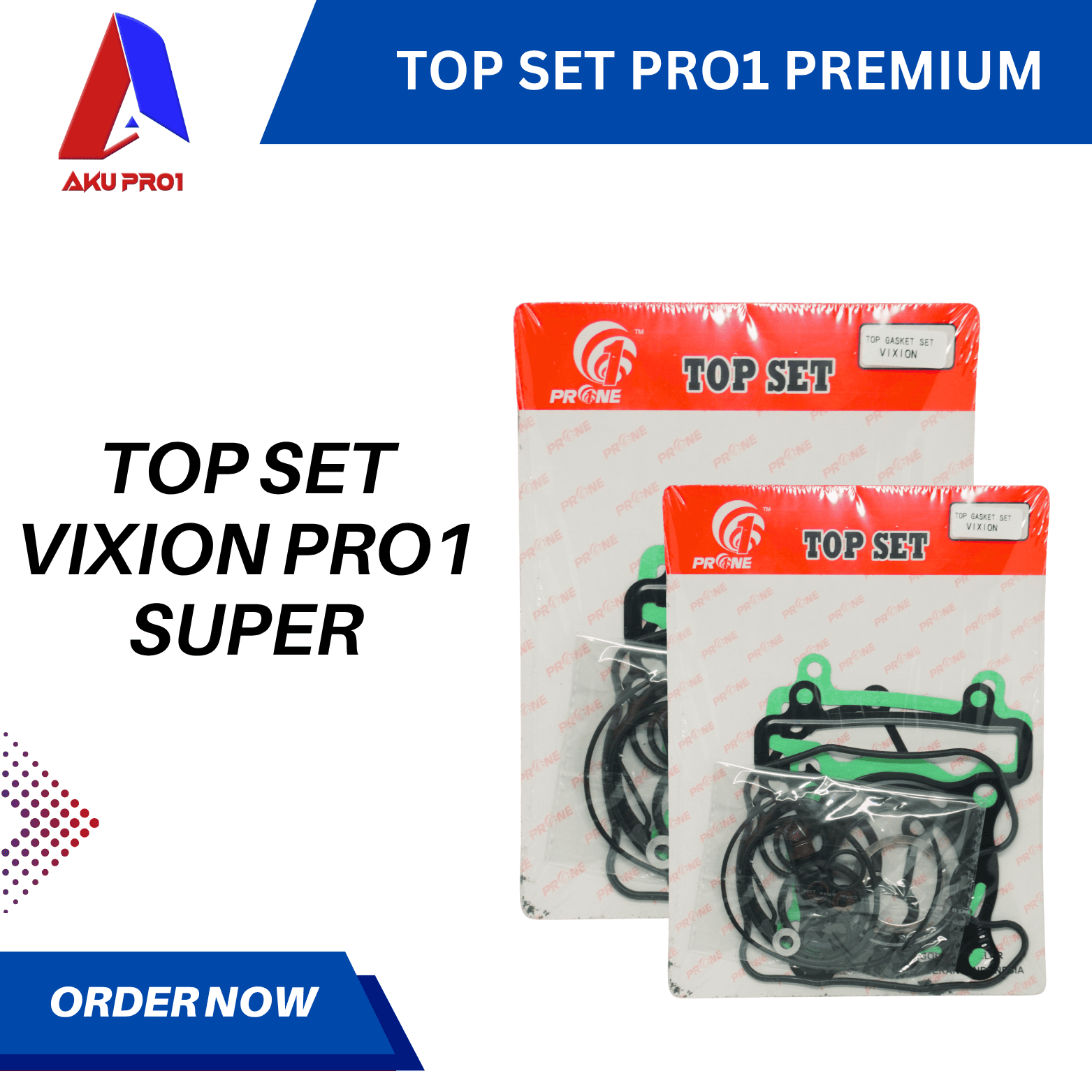 TOP SET / TOPSET VIXION GASKET PAKING PRO1 SUPER - Gambar 3