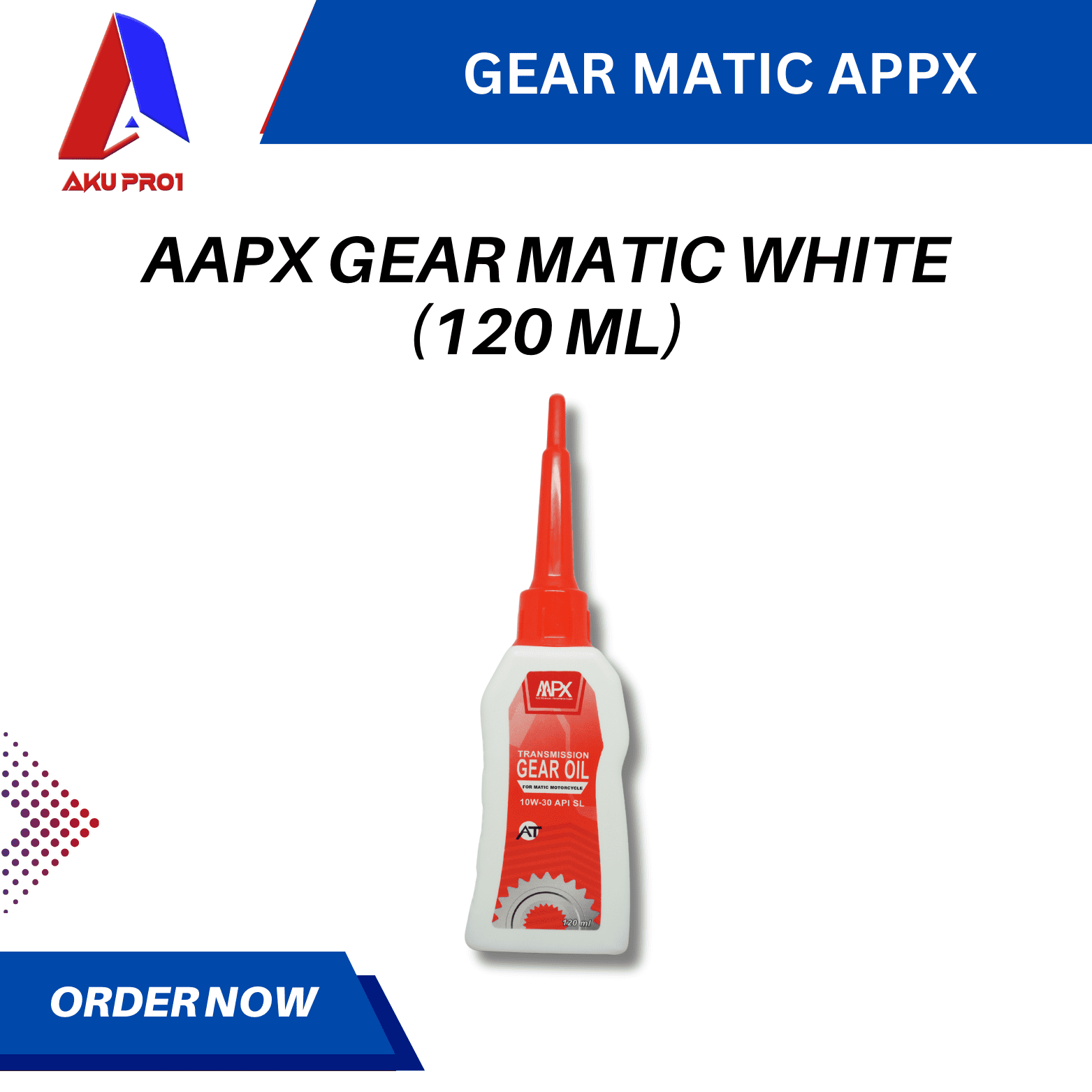 OLI AAPX MATIC GEAR OIL / OLI GARDAN / TRANSMISI SAE 10W-30 API SL (120 ML)