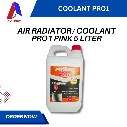 AIR RADIATOR COOLANT PRO1 PINK 5 LITER MOBIL MOTOR