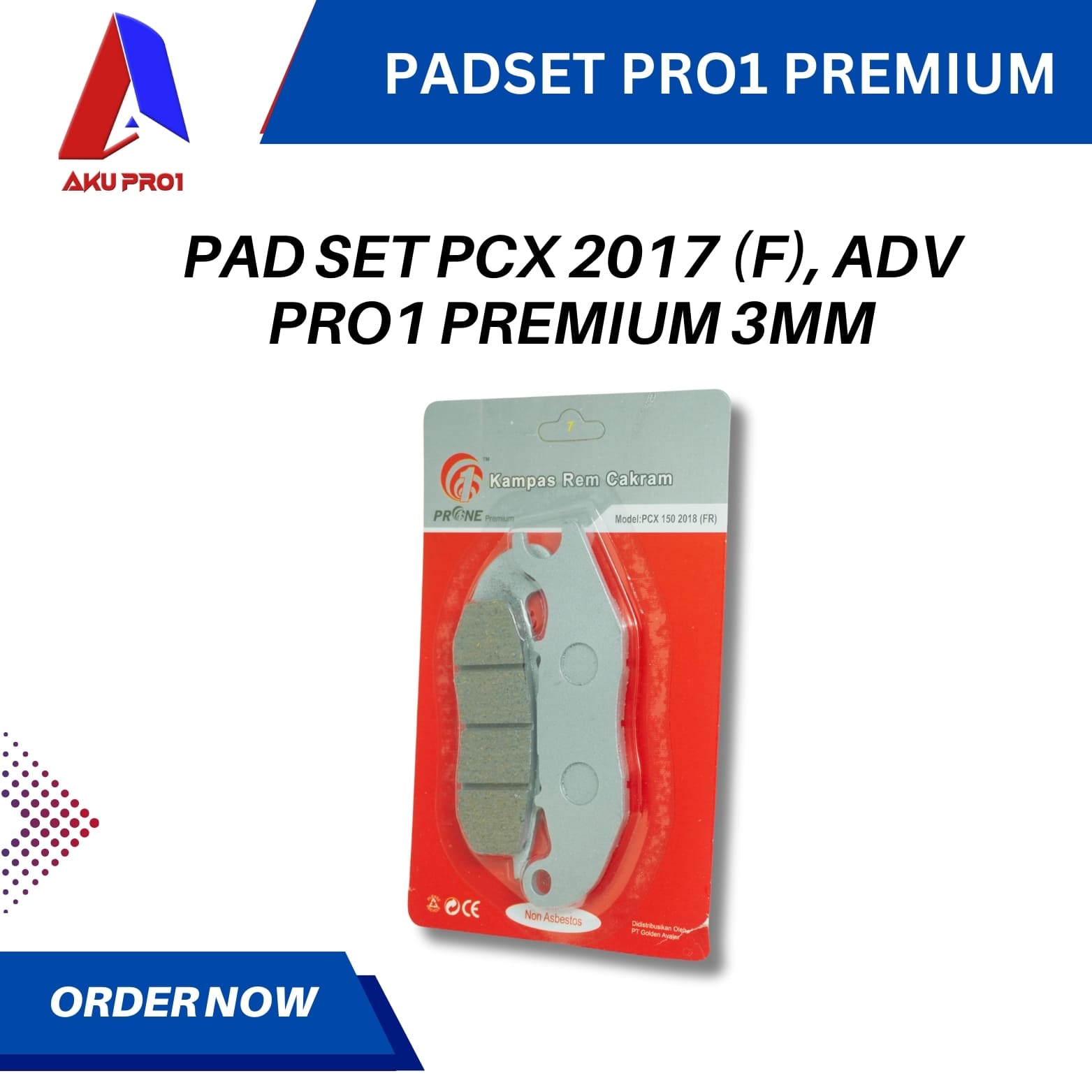 PADSET / DISPAD KAMPAS CAKRAM PCX 2017 (F), ADV PRO1 PREMIUM - Gambar 2