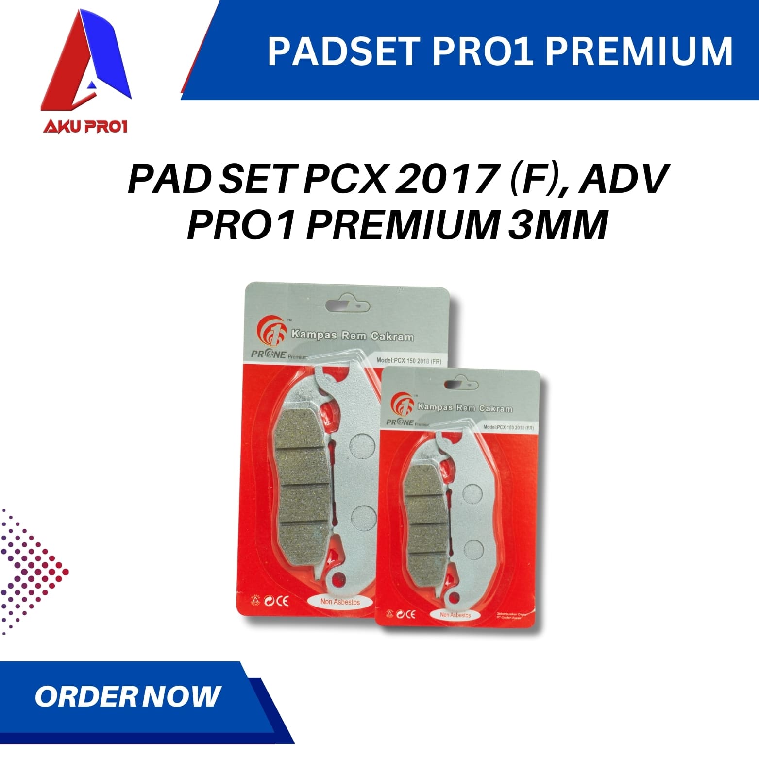 PADSET / DISPAD KAMPAS CAKRAM PCX 2017 (F), ADV PRO1 PREMIUM - Gambar 3