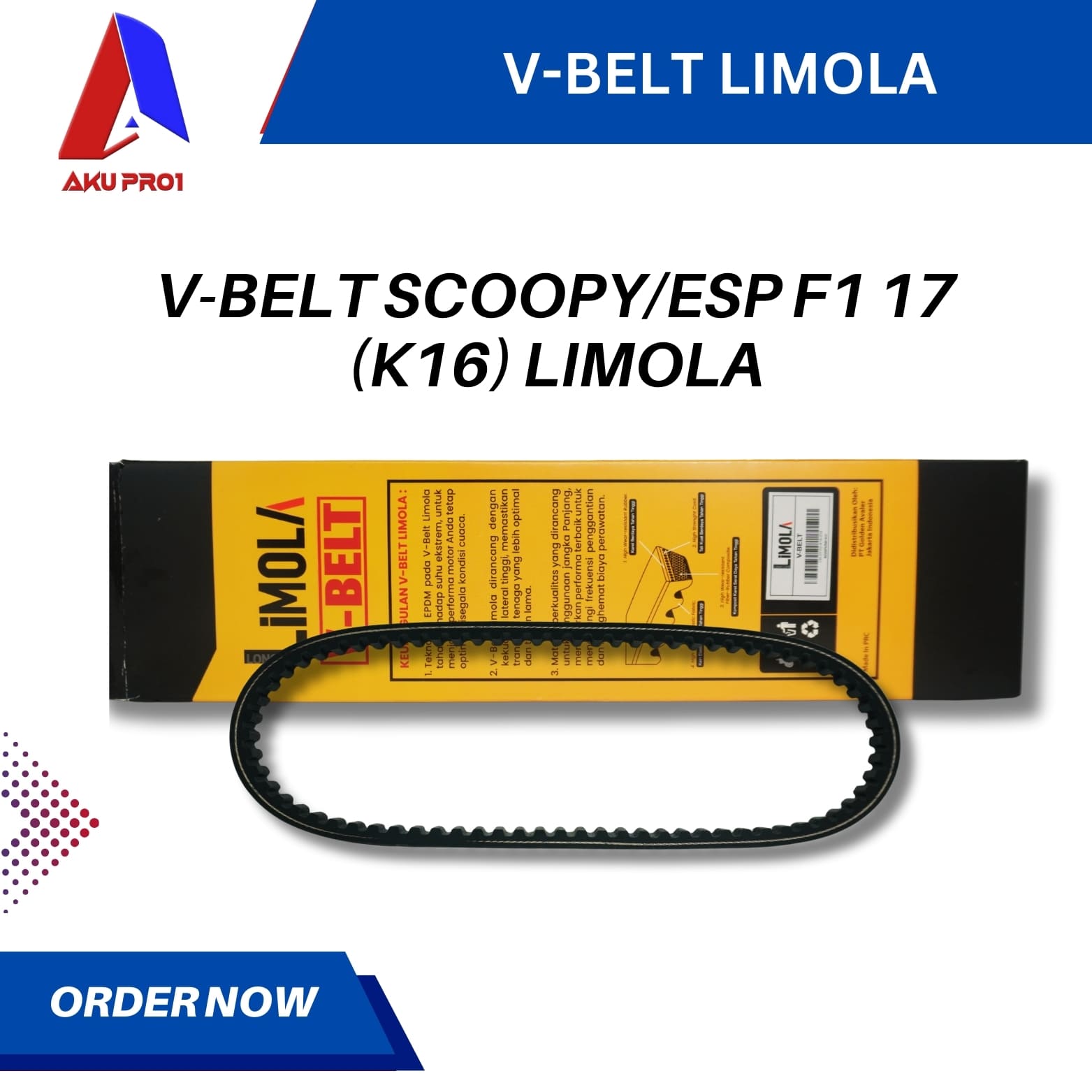VANBELT / V-BELT SCOOPY ESP FI 2017 (K16) LIMOLA - Gambar 2