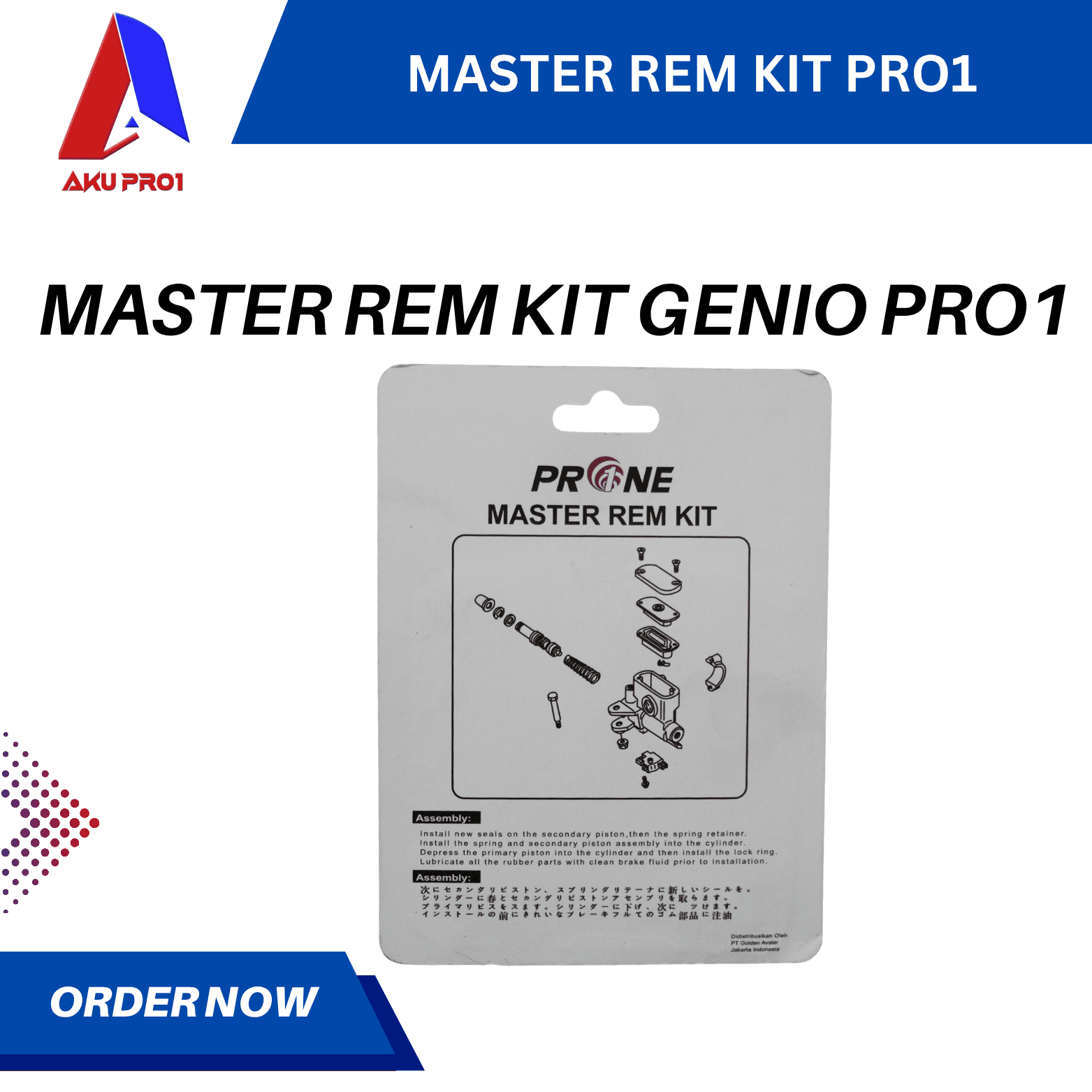 MASTER REM KIT / ISI MASTER REM KIT GENIO PRO1 PREMIUM - Gambar 3